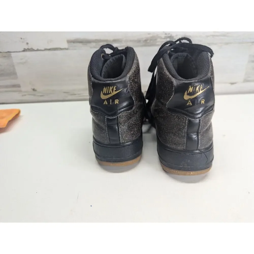Nike Air Force 1 High Top‎ 807617-007 LV8 GS Black Gum Speckled 7Y (Youth)